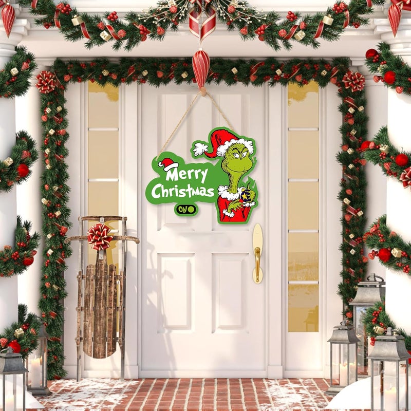 LOCOLY Christmas Decorations Hanging Sign, Wooden Christmas Decor Door Sign for for Holiday Xmas Door Wall Tree Decorations Indoor Outdoor - Image 2